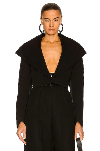 Alaïa Hooded Short Jacket In Noir