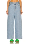 Bottega Veneta Belted High-waisted Wide-leg Jeans In Light Bleach