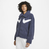 Nike Women's  Sportswear Swoosh Full-zip Jacket In Thunder Blue/white