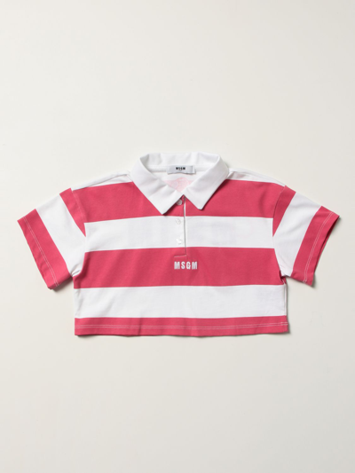 Msgm Polo Shirt  Kids Kids In Fuchsia