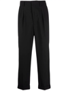 AMI ALEXANDRE MATTIUSSI TAPERED CROPPED TROUSERS