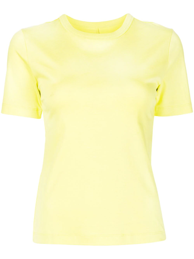 Dion Lee Cut Out-detail Short-sleeved T-shirt In Yellow