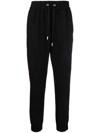 Roberto Cavalli Logo-plaque Tapered Track Pants In Black