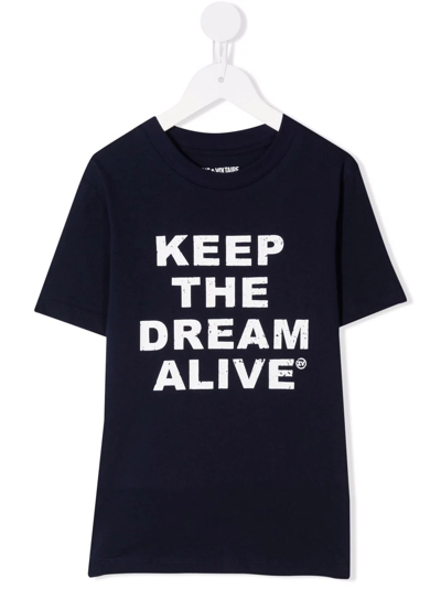Zadig & Voltaire Kids' Slogan-print Short-sleeved T-shirt In Blue