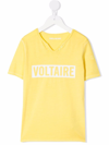 Zadig & Voltaire Teen Logo-print Short-sleeved T-shirt In Yellow