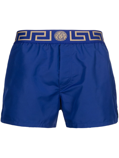 VERSACE GRECA-WAISTBAND SWIM SHORTS