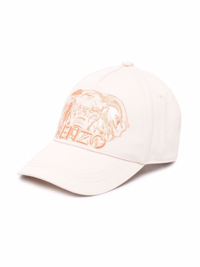 Kenzo Babies' Embroidered-logo Baseball Cap In Pink