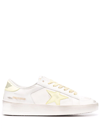 Golden Goose Stardan Leather And Fabric Low-top Sneakers For Women In White