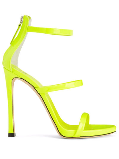 Giuseppe Zanotti South 115 Patent-leather Sandals In Yellow