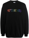 VETEMENTS RAINBOW STUD LOGO SWEATSHIRT