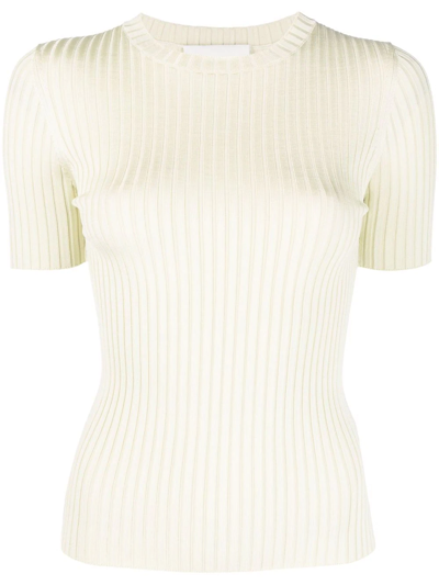 Nanushka Fine-knit T-shirt In Neutrals