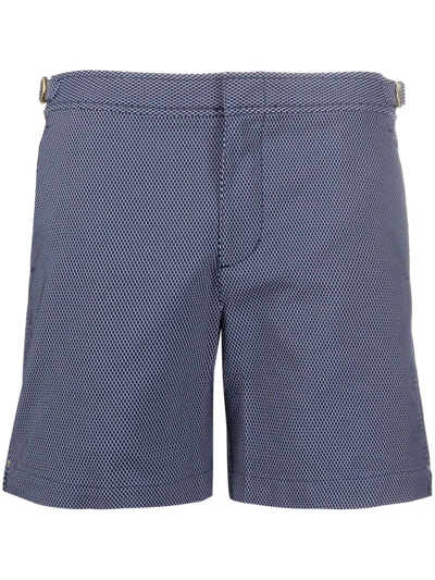 Orlebar Brown Graphic-print Swim-shorts In Blue