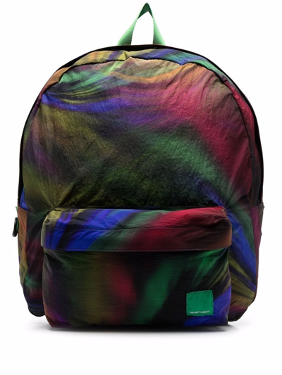 Emporio Armani Gradient-effect Print Backpack In Multicolor