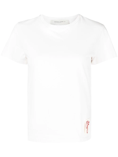 Golden Goose Logo-patch Short-sleeved T-shirt In White
