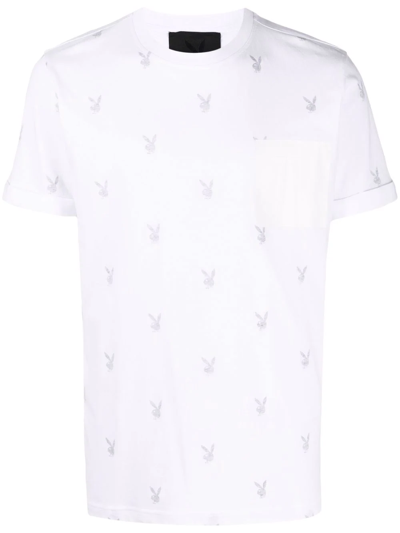 John Richmond X Playboy Crew-neck T-shirt In White