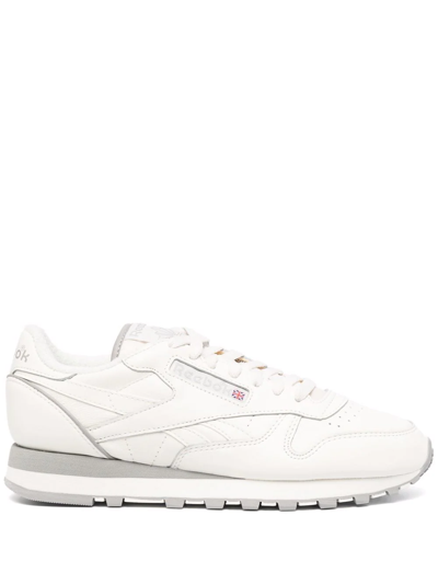 Reebok Unisex Classic Leather 1983 Vintage Shoes In Chalk/chalk/vector Red