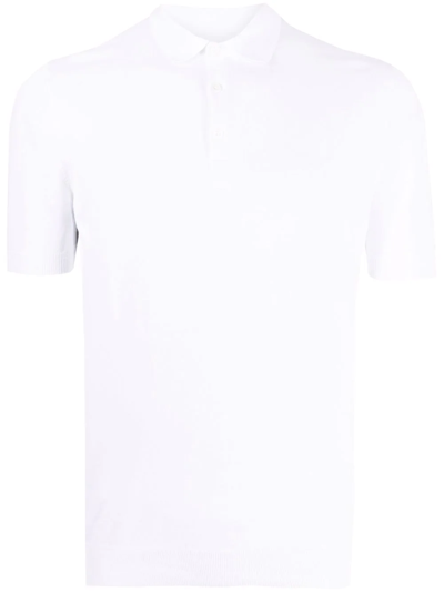 Fileria Ribbed-trim Cotton Polo Shirt In White