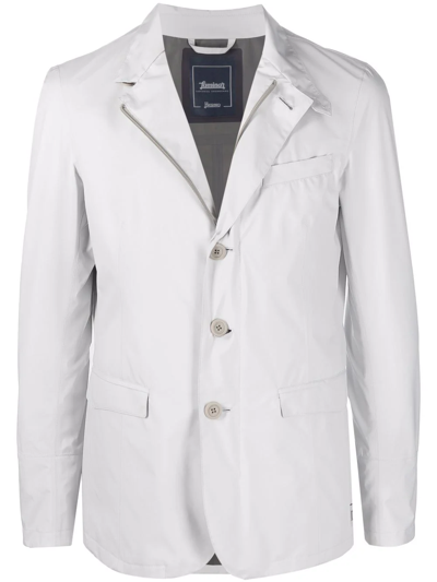 Herno Single-breasted Jacket In Neutrals