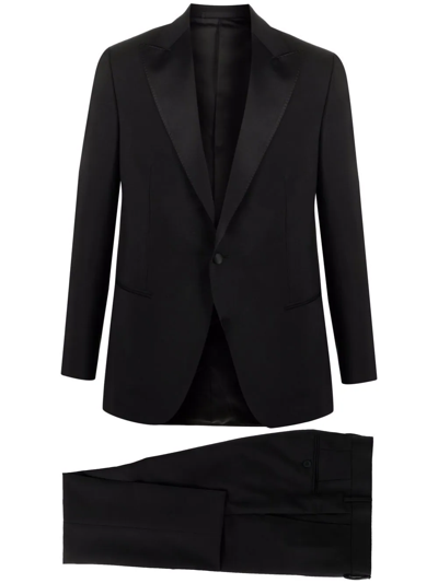 Caruso Two-piece Tailored Suit In Black