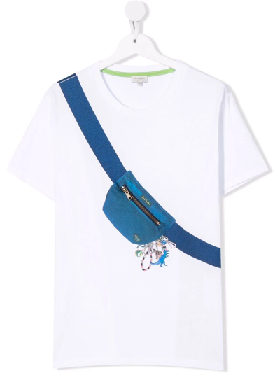 Paul Smith Junior Kids' Graphic-print Short-sleeved T-shirt In White