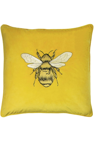 Paoletti Hortus Bee Throw Pillow Cover In Yellow