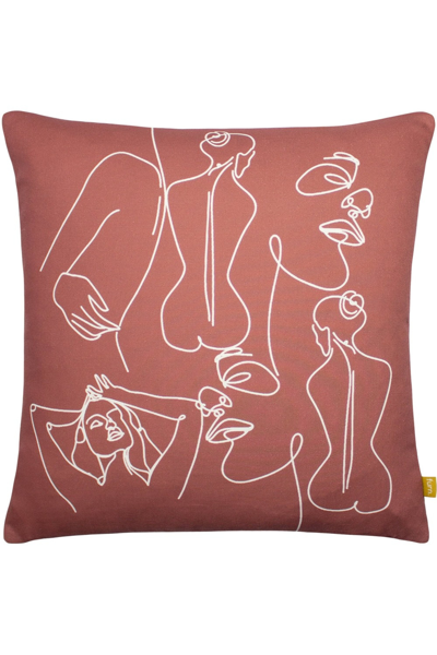 Furn Recycled Bodyart Throw Pillow Cover In Red