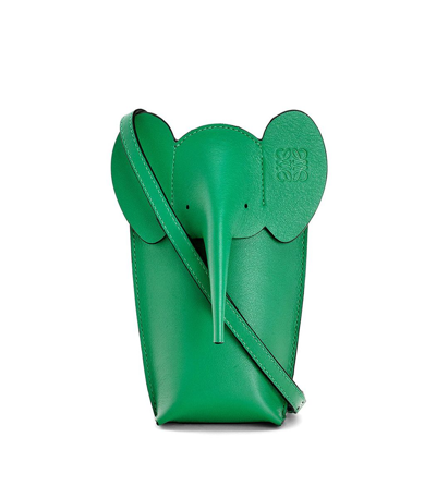 Loewe Elephant Pocket Crossbody Pouch Jungle Green | ModeSens