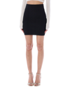 BALMAIN BALMAIN HIGH WAIST MONOGRAM MINI SKIRT