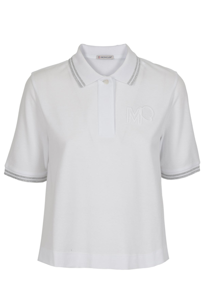 Moncler Logo刺绣polo衫 In White