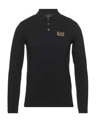 Ea7 Polo Shirts In Black