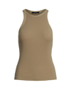 Polo Ralph Lauren Rib-knit Cotton Tank Top In Camel