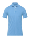 Fedeli Short-sleeved Polo Shirt In Sky Blue