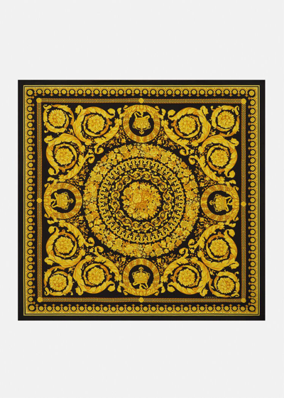 Versace Barocco Large Silk Foulard In Print