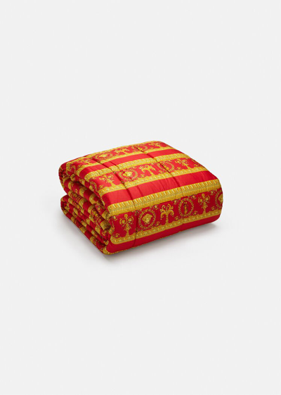 Versace I ♡ Baroque Double-face Comforter In Print