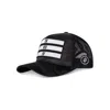 474 Co Men's 474 Camo 3 Bars Trucker Red Label Hat - Black