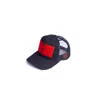 474 Co Men's Black / Red 474 Red 3 Bars Trucker Hat - Black, Red In Multi