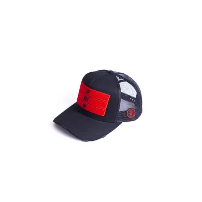 474 Co Men's Black / Red 474 Red 3 Bars Trucker Hat - Black, Red In Multi