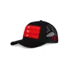 474 Co Men's Black / Red / White 474 Red 3 Bars Trucker Hat - Black