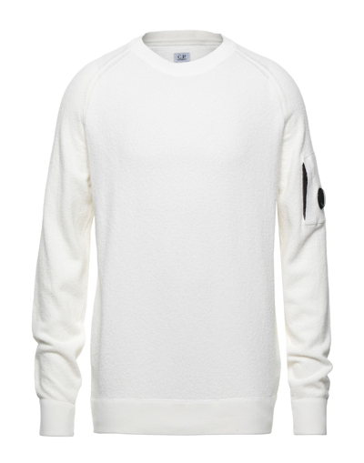 C.p. Company Sweaters In White