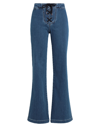 See By Chloé Front-tie Flared Jeans In Blue
