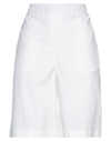 Giancarlo Desenzano Woman Shorts & Bermuda Shorts White Size 2 Cotton, Polyamide, Elastane In White