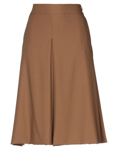 Agnona Midi Skirts In Brown