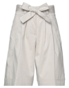 Peserico Woman Shorts & Bermuda Shorts Beige Size 2 Cotton, Polyester, Elastane