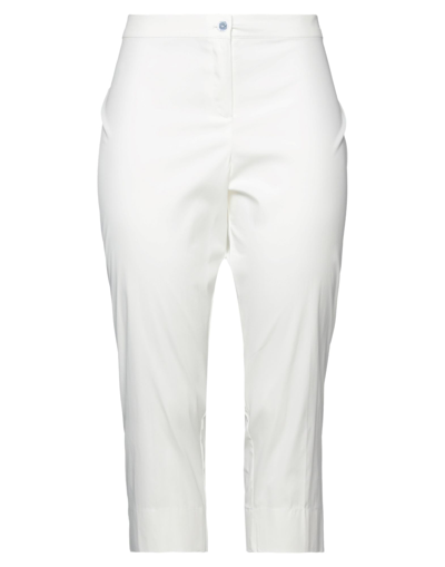 Diana Gallesi Woman Cropped Pants White Size 8 Cotton, Polyamide, Elastane
