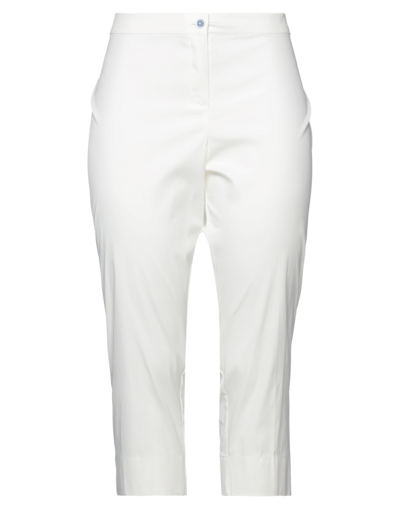 Diana Gallesi Woman Pants White Size 8 Cotton, Polyamide, Elastane In White