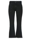 People (+)  Woman Jeans Black Size 29 Cotton, Elastic Fibres, Elastane In Black