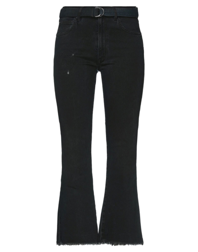People (+)  Woman Jeans Black Size 32 Cotton, Elastic Fibres, Elastane