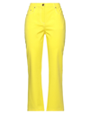 Boutique Moschino Woman Pants Yellow Size 4 Cotton, Elastane