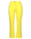 Boutique Moschino Woman Pants Yellow Size 6 Cotton, Elastane
