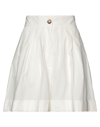 Solotre Woman Shorts & Bermuda Shorts White Size S Cotton